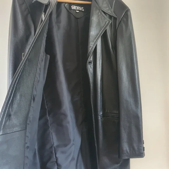 Genesis 100% Genuine Leather Jacket Mens Size L - Picture 7 of 9